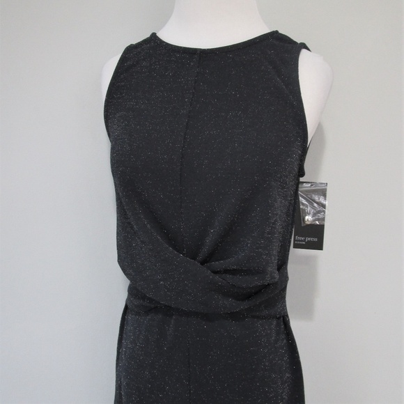 NWT Nordstrom Metallic Wrap Cocktail Midi Dress M - Picture 4 of 8